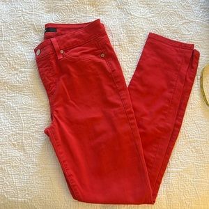 Joe’s Skinny Ankle red jeans. EUC